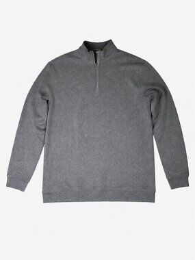 Nike Tiger Woods Collection Quarter Zip Men’s XL Gray Golf Pullover Cotton EUC